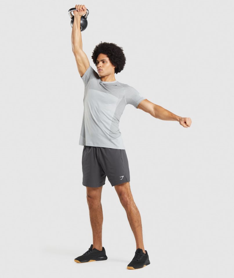 Gymshark Apex Seamless Férfi Póló Világos Szürke | HU-H-590