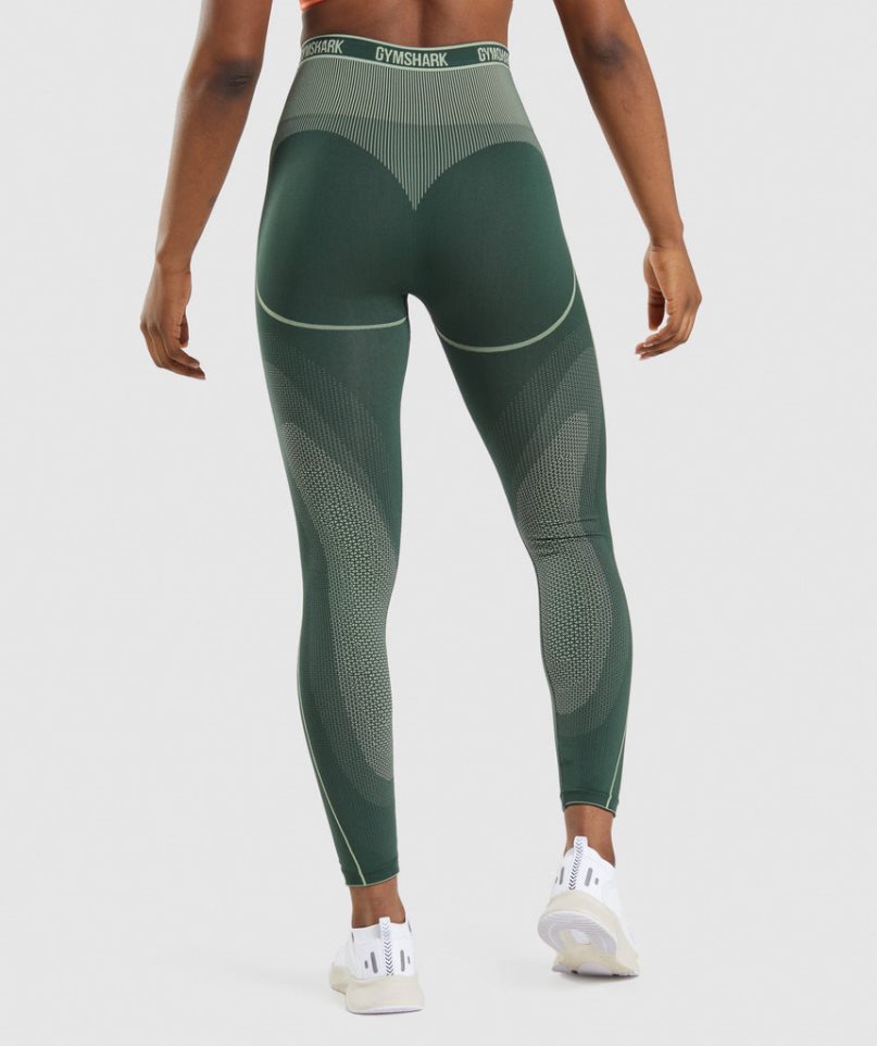 Gymshark Apex Seamless High Rise Női Leggings Zöld | HU-N-935