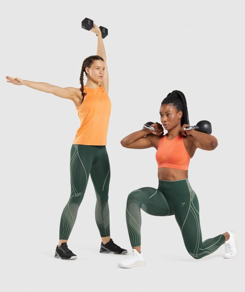 Gymshark Apex Seamless High Rise Női Leggings Zöld | HU-N-935
