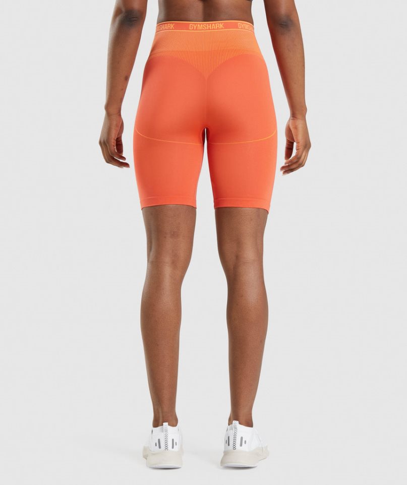 Gymshark Apex Seamless High Rise Női Rövidnadrág Narancssárga | HU-D-652