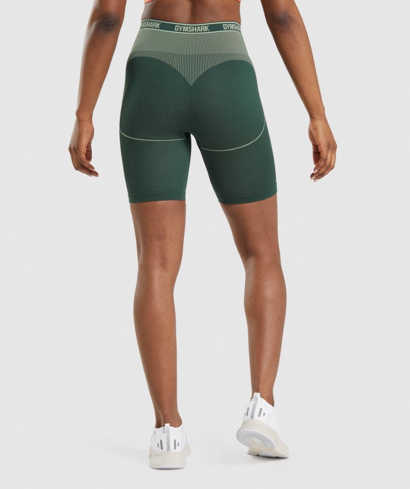 Gymshark Apex Seamless High Rise Női Rövidnadrág Zöld | HU-M-829