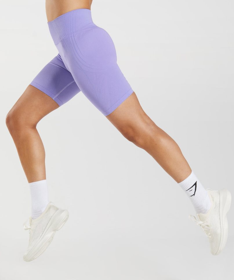 Gymshark Apex Seamless Női Rövidnadrág Lila | HU-K-269