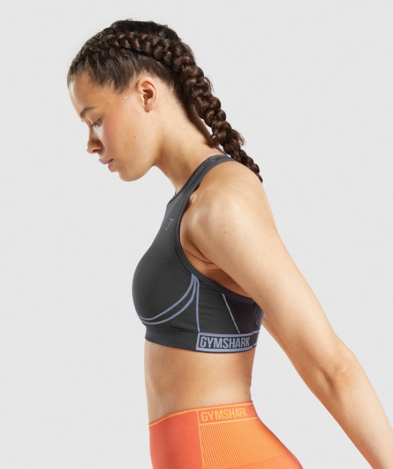 Gymshark Apex Seamless Női Sportmelltartó Fekete | HU-A-523