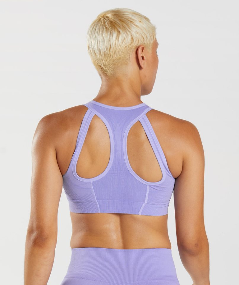 Gymshark Apex Seamless Női Sportmelltartó Levendula | HU-W-038