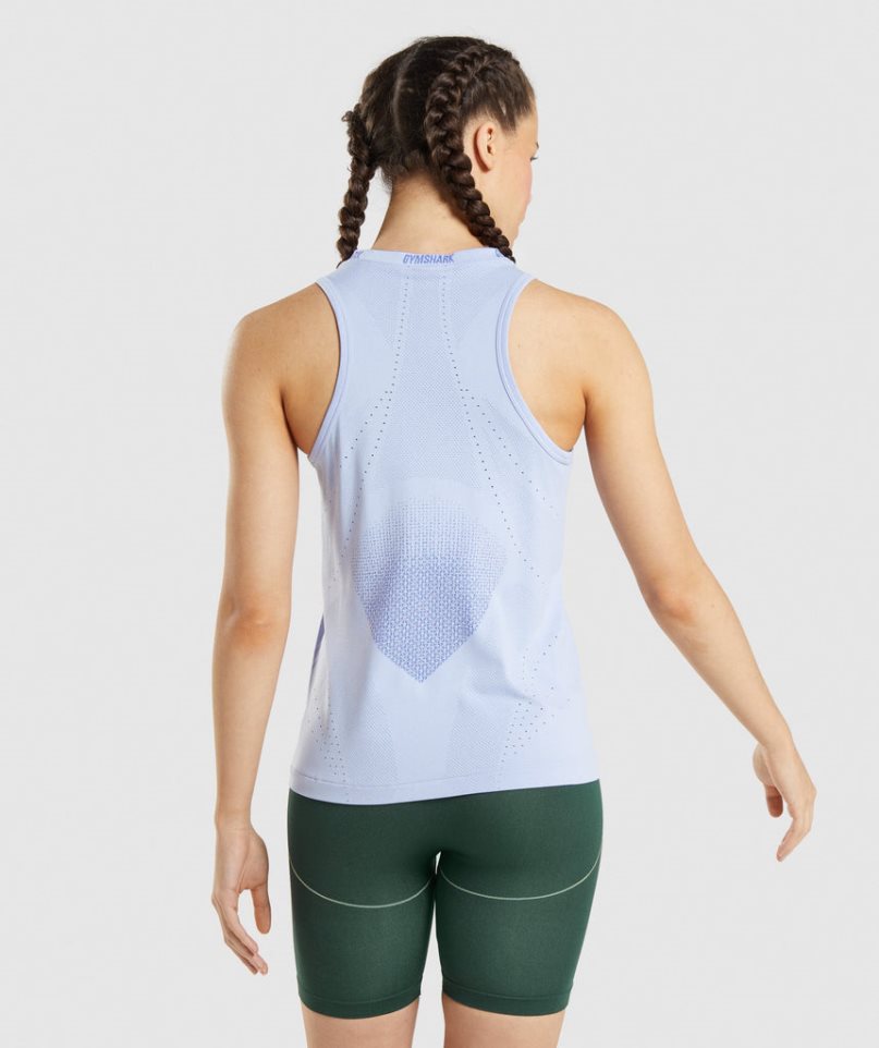 Gymshark Apex Seamless Női Ujjatlan Póló Világos Kék | HU-V-041