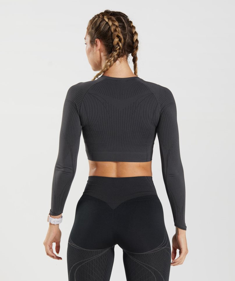 Gymshark Apex Seamless Női Vágott Felsők Fekete | HU-Q-256