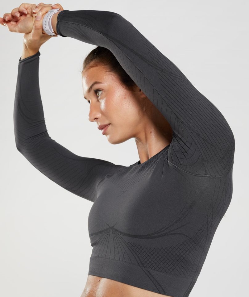 Gymshark Apex Seamless Női Vágott Felsők Fekete | HU-Q-256