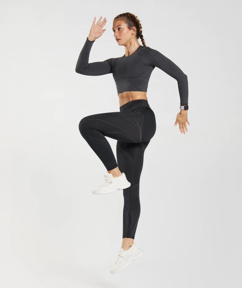Gymshark Apex Seamless Női Vágott Felsők Fekete | HU-Q-256