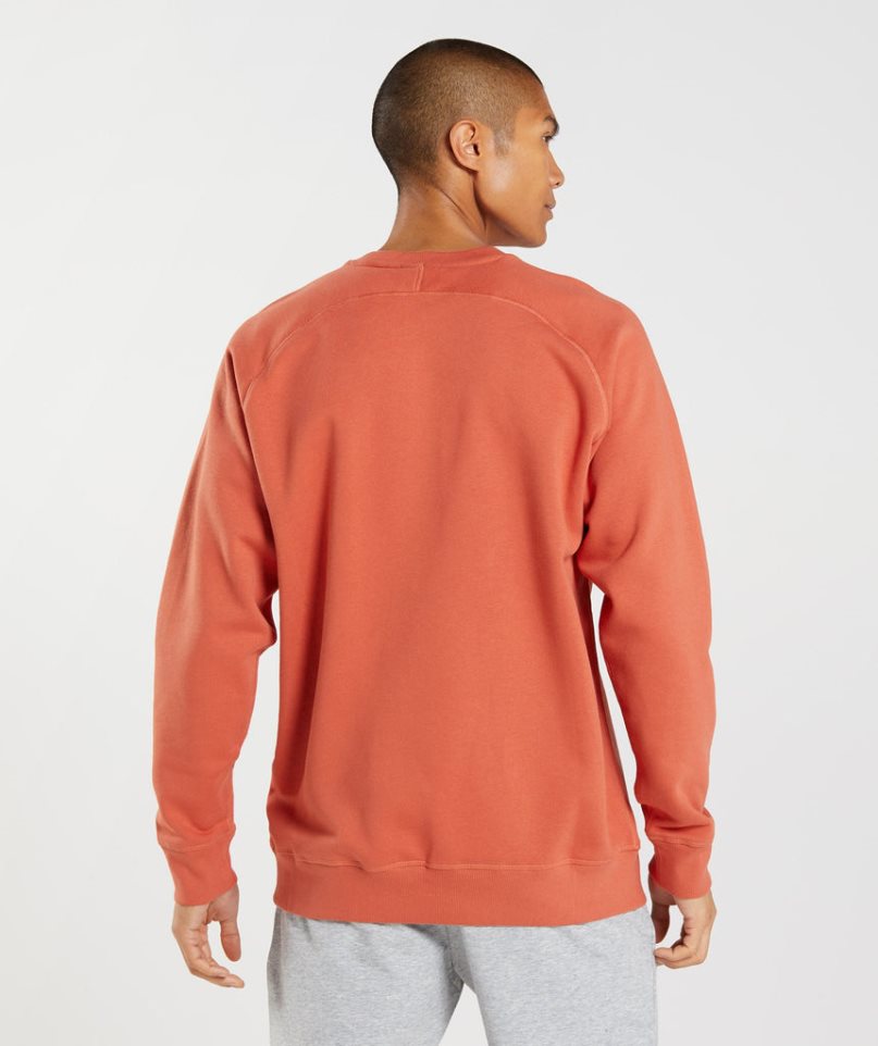 Gymshark Apollo Crew Férfi Pulóverek Narancssárga | HU-G-542