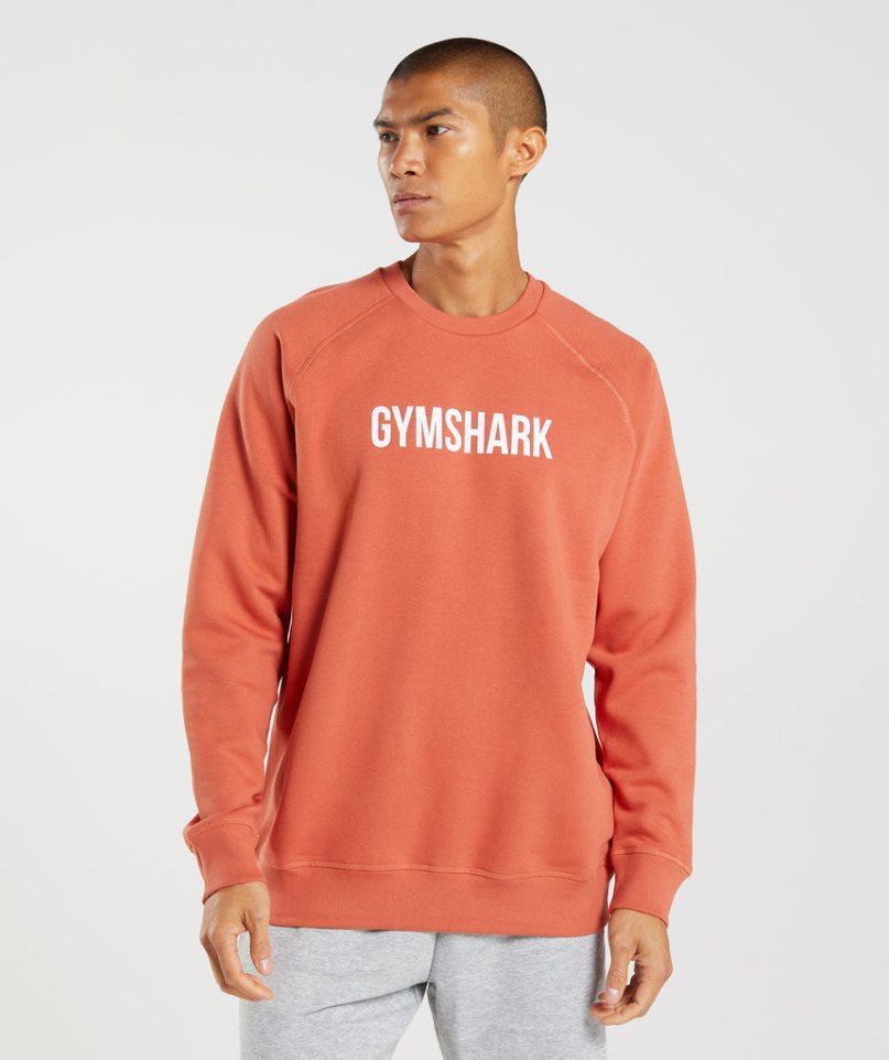 Gymshark Apollo Crew Férfi Pulóverek Narancssárga | HU-G-542