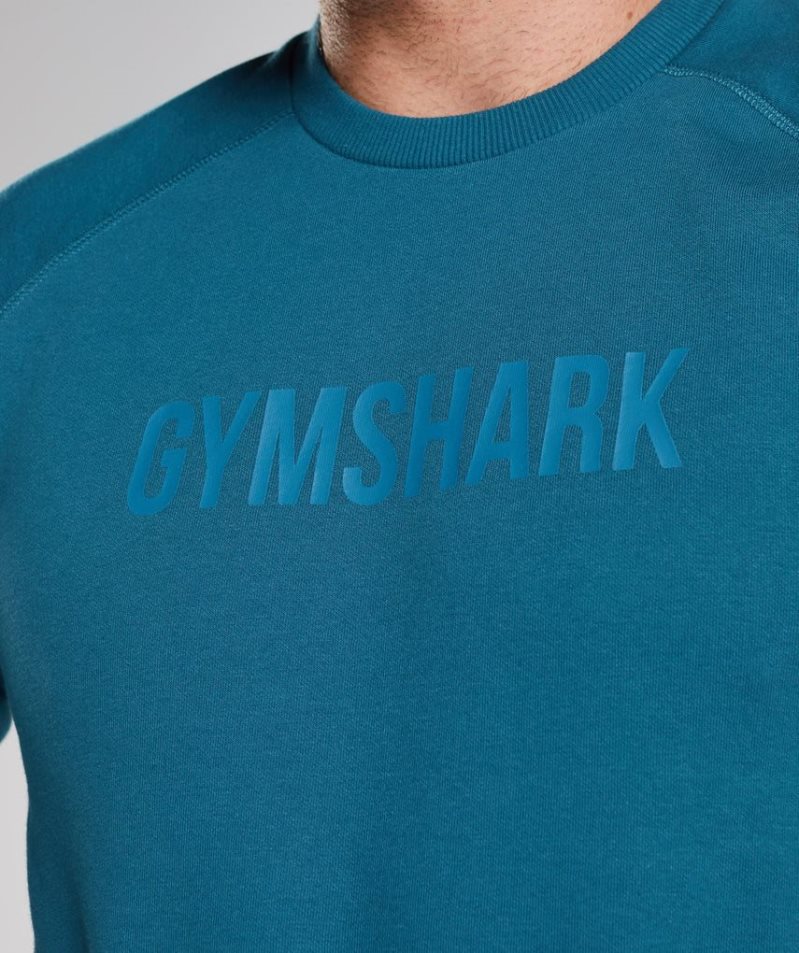 Gymshark Apollo Crew Férfi Pulóverek Türkiz | HU-E-086