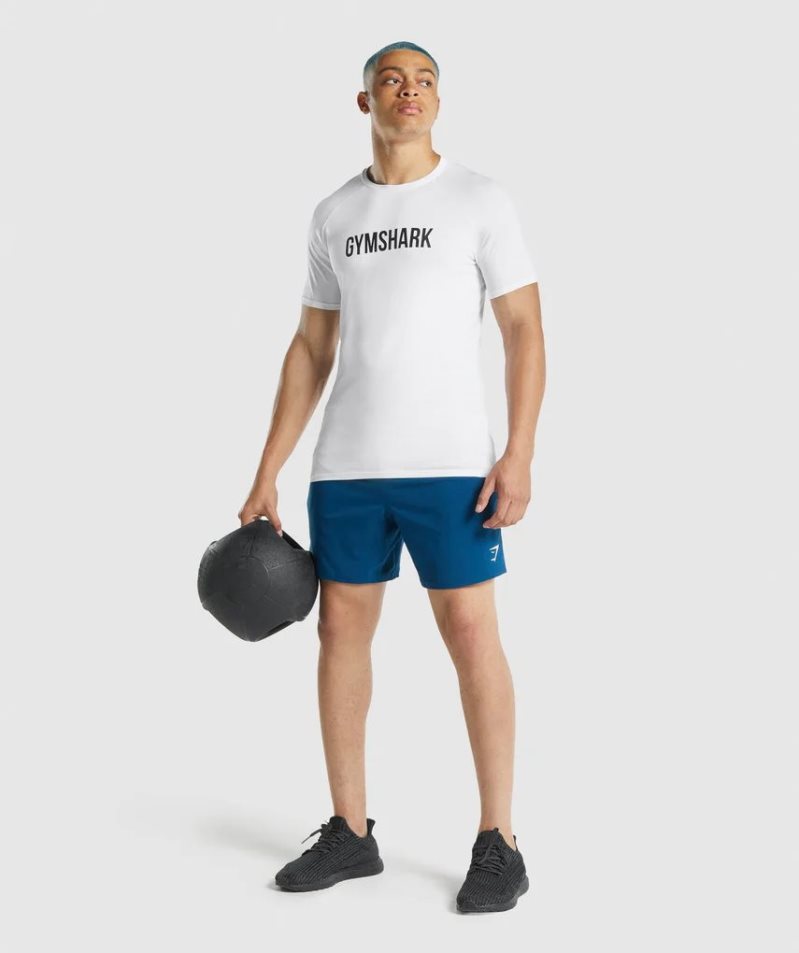 Gymshark Apollo Férfi Póló Fehér | HU-P-579