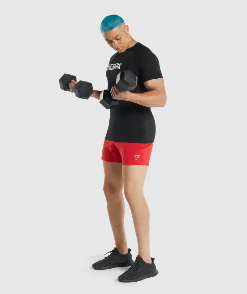 Gymshark Apollo Férfi Póló Fekete | HU-V-504