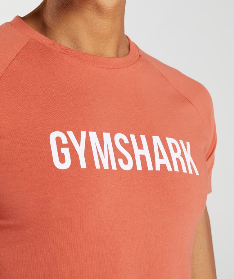 Gymshark Apollo Férfi Póló Narancssárga | HU-B-031