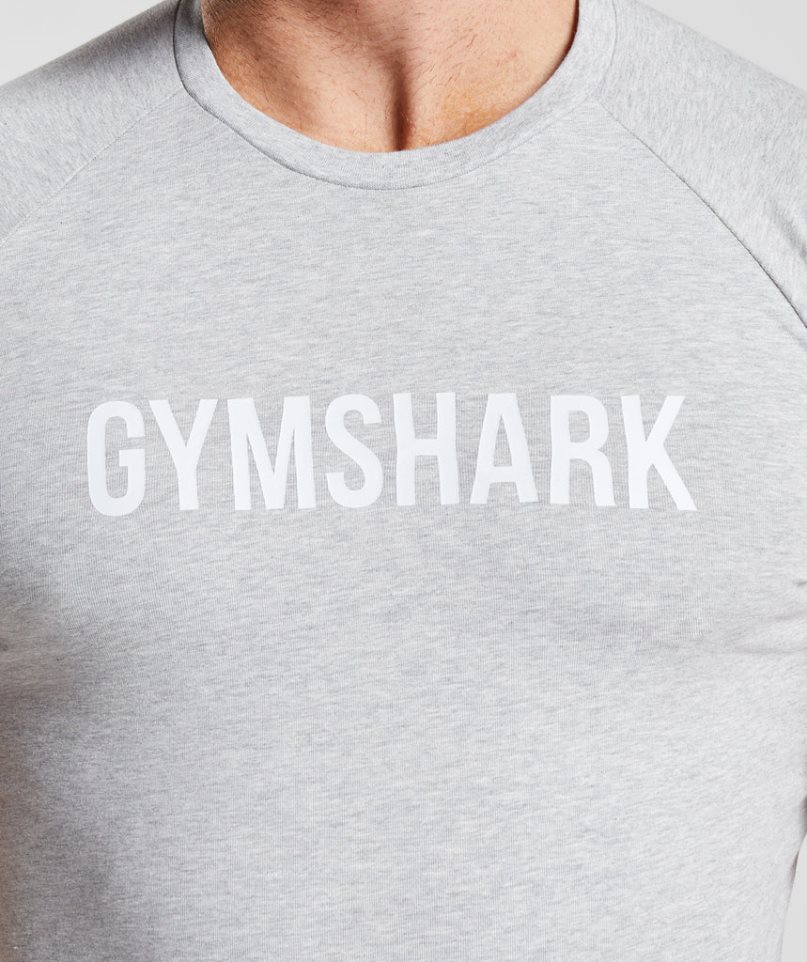 Gymshark Apollo Férfi Póló Világos Szürke | HU-K-285