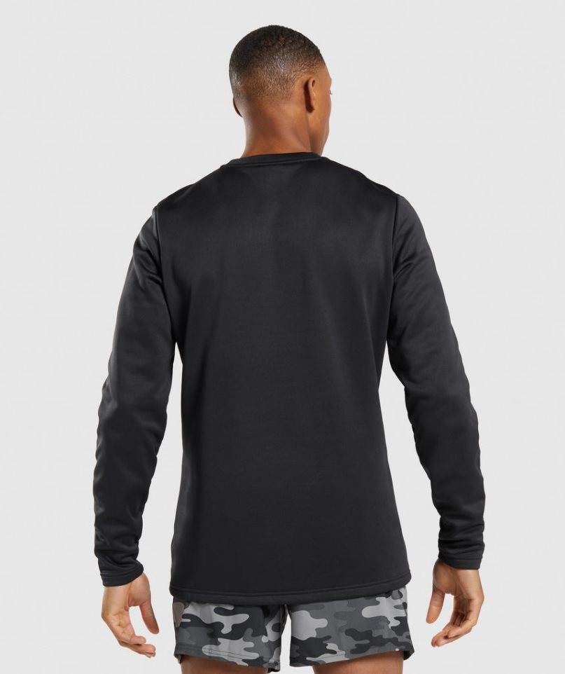 Gymshark Arrival Crew Férfi Pulóverek Fekete | HU-M-890
