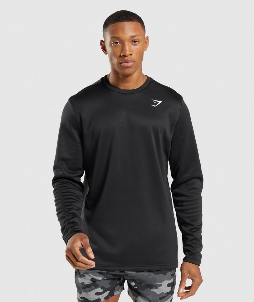 Gymshark Arrival Crew Férfi Pulóverek Fekete | HU-M-890