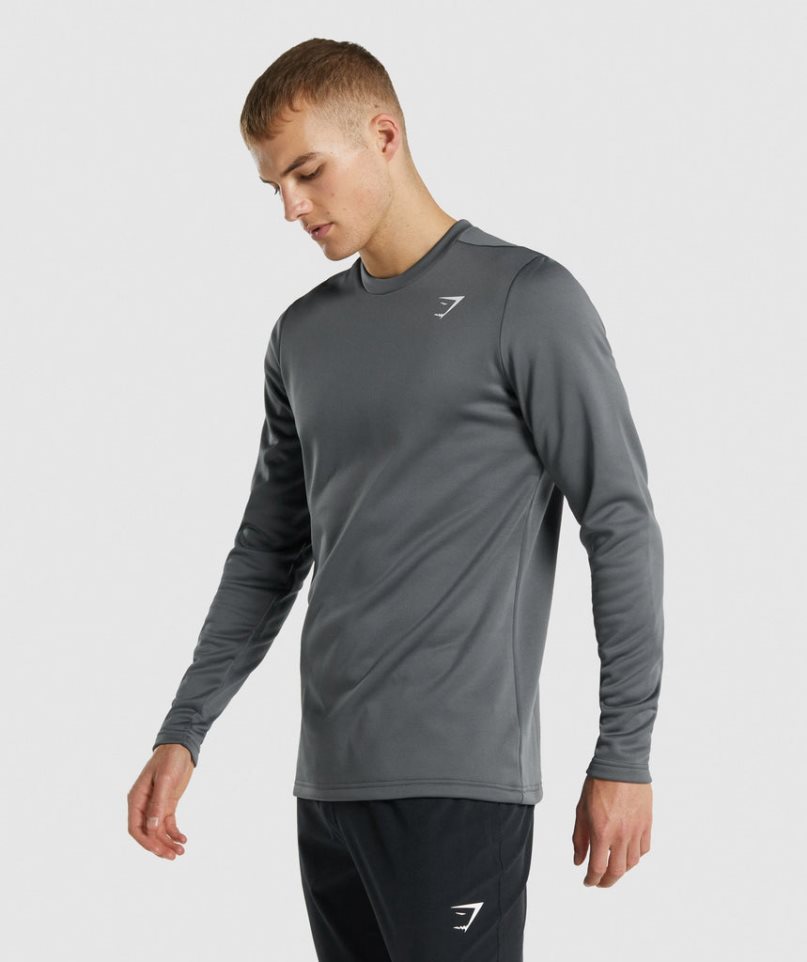 Gymshark Arrival Crew Férfi Pulóverek Sötétszürke | HU-M-210