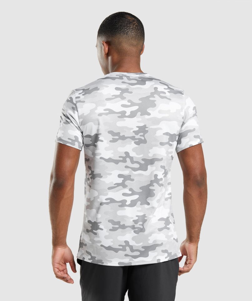 Gymshark Arrival Férfi Póló Camo | HU-B-607