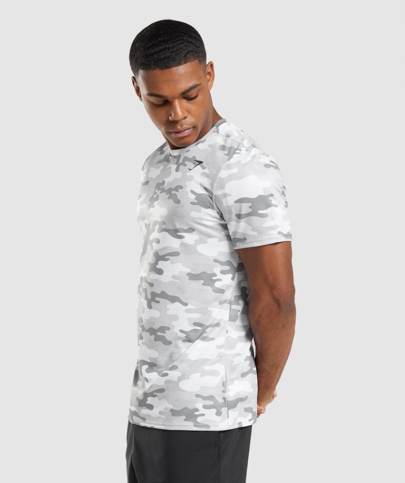 Gymshark Arrival Férfi Póló Camo | HU-B-607