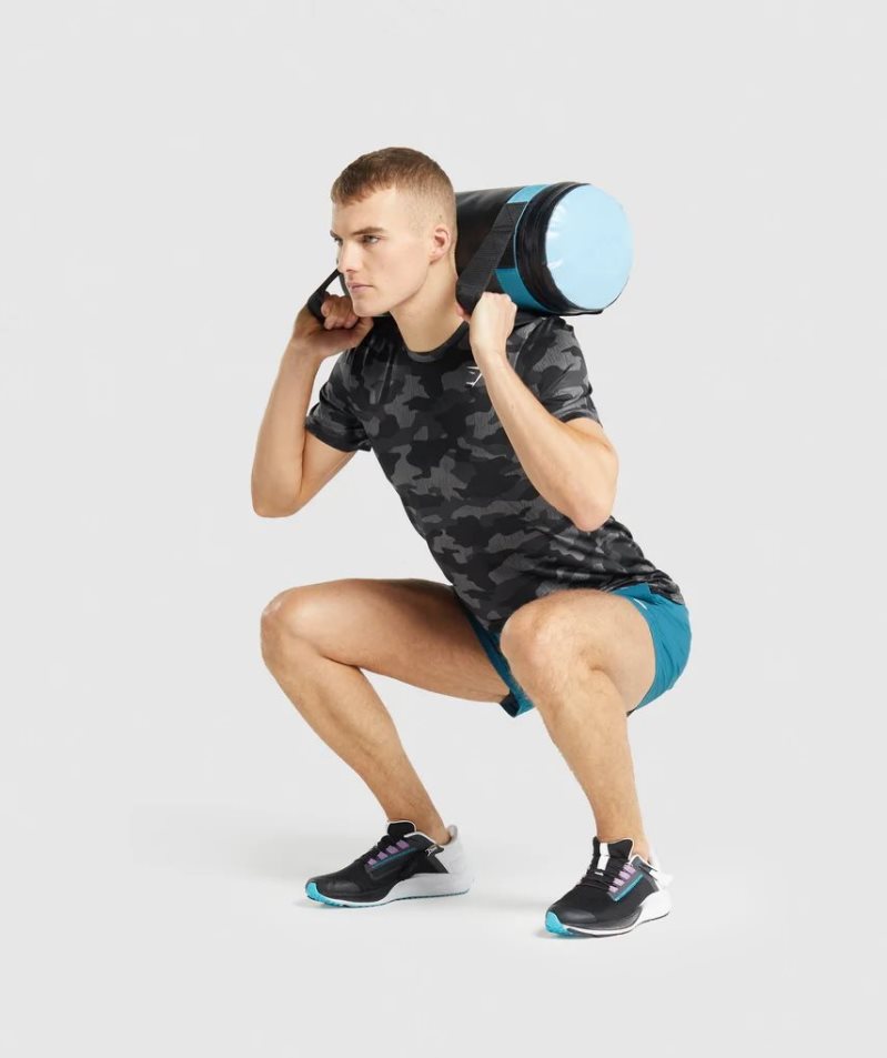 Gymshark Arrival Férfi Póló Camo | HU-F-517