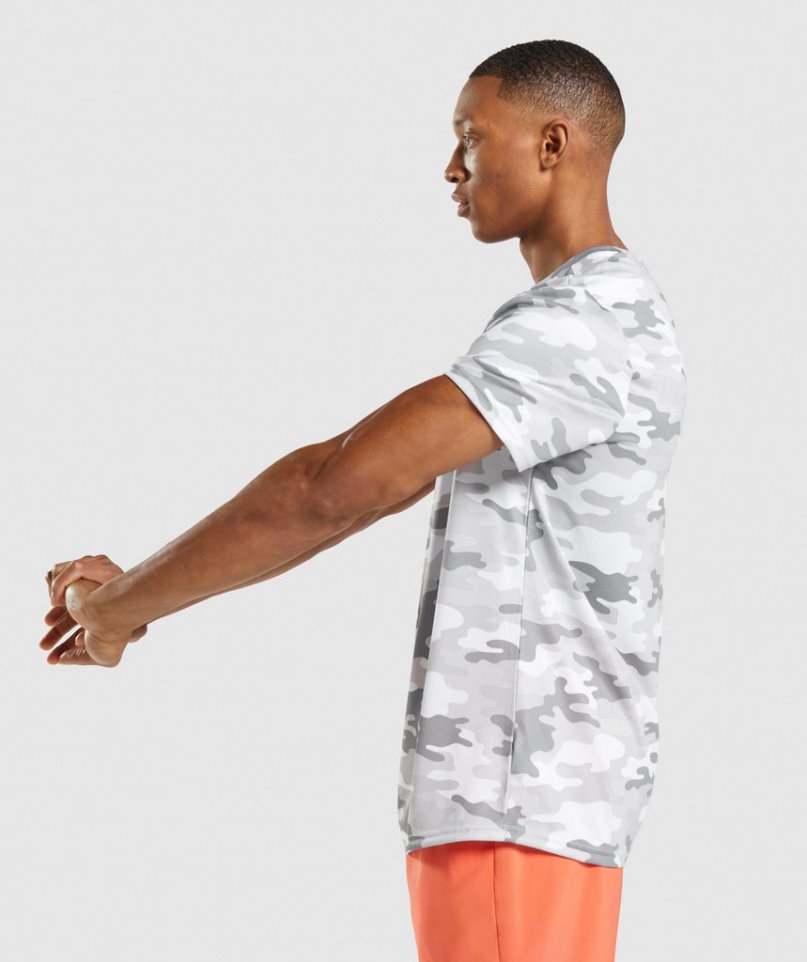 Gymshark Arrival Férfi Póló Camo | HU-U-685
