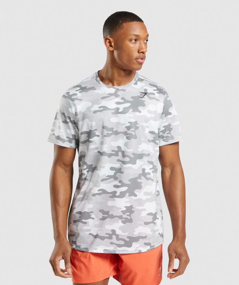 Gymshark Arrival Férfi Póló Camo | HU-U-685