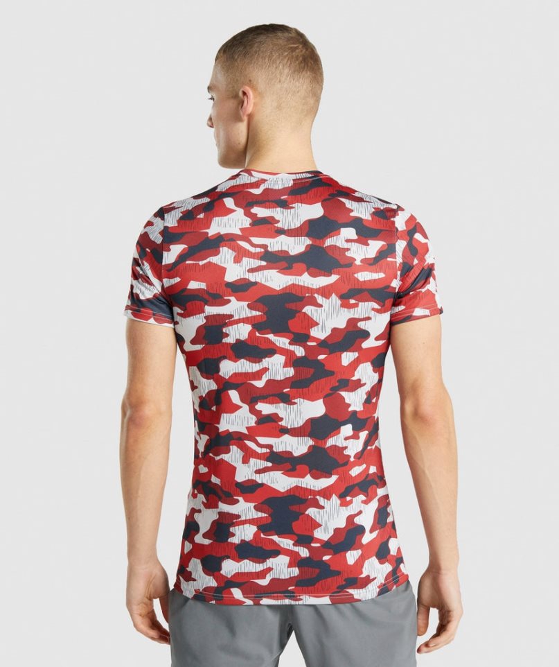 Gymshark Arrival Férfi Póló Camo | HU-V-701