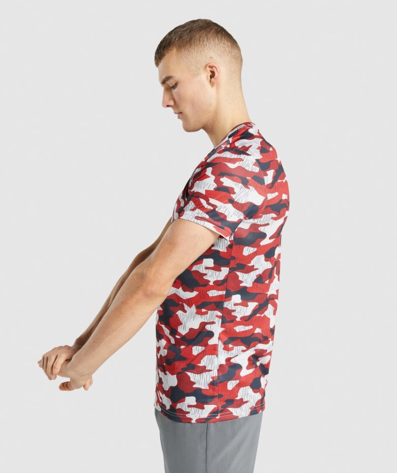 Gymshark Arrival Férfi Póló Camo | HU-V-701