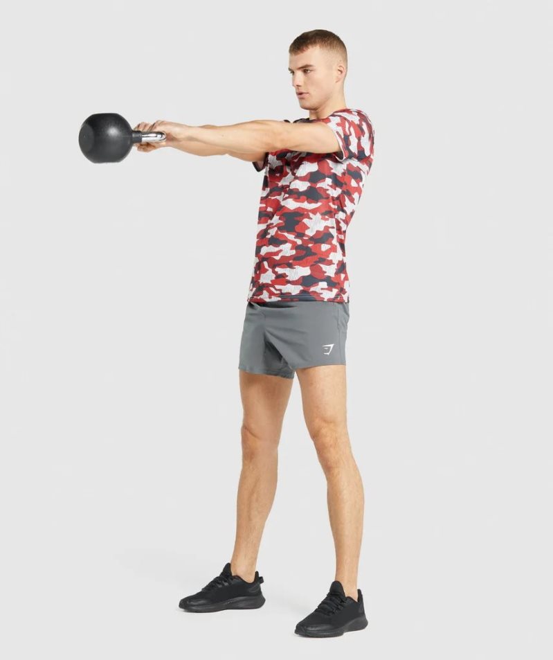 Gymshark Arrival Férfi Póló Camo | HU-V-701