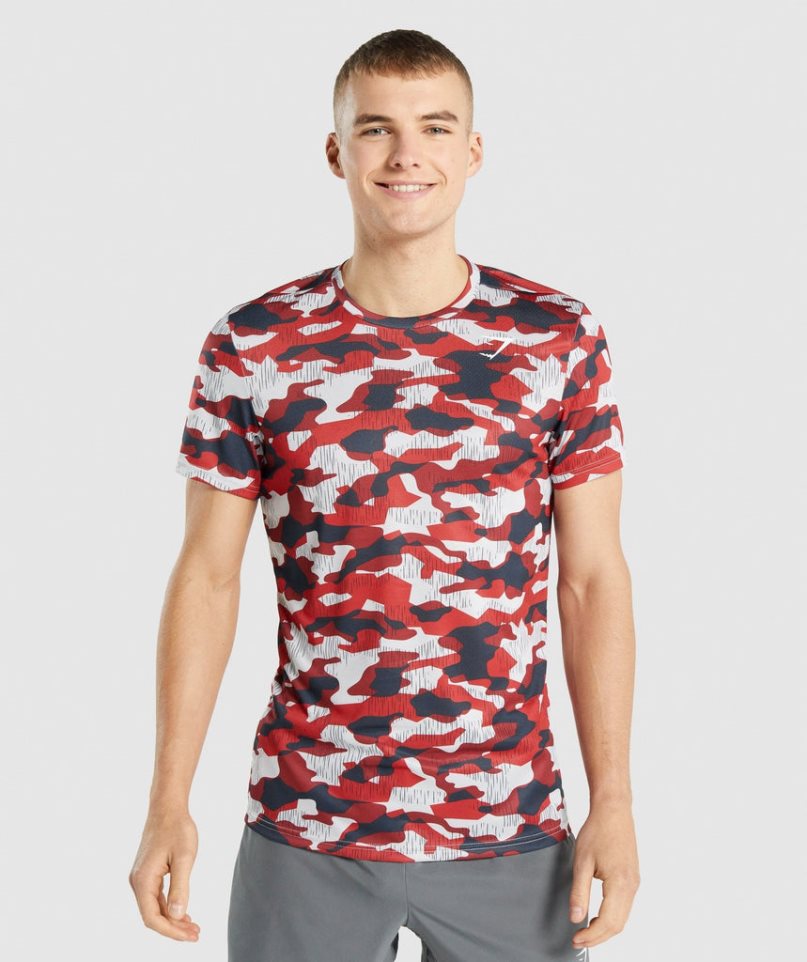 Gymshark Arrival Férfi Póló Camo | HU-V-701