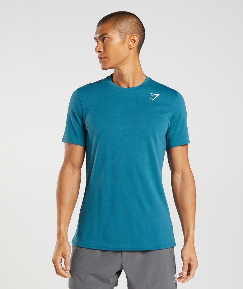 Gymshark Arrival Férfi Póló Kék | HU-L-291