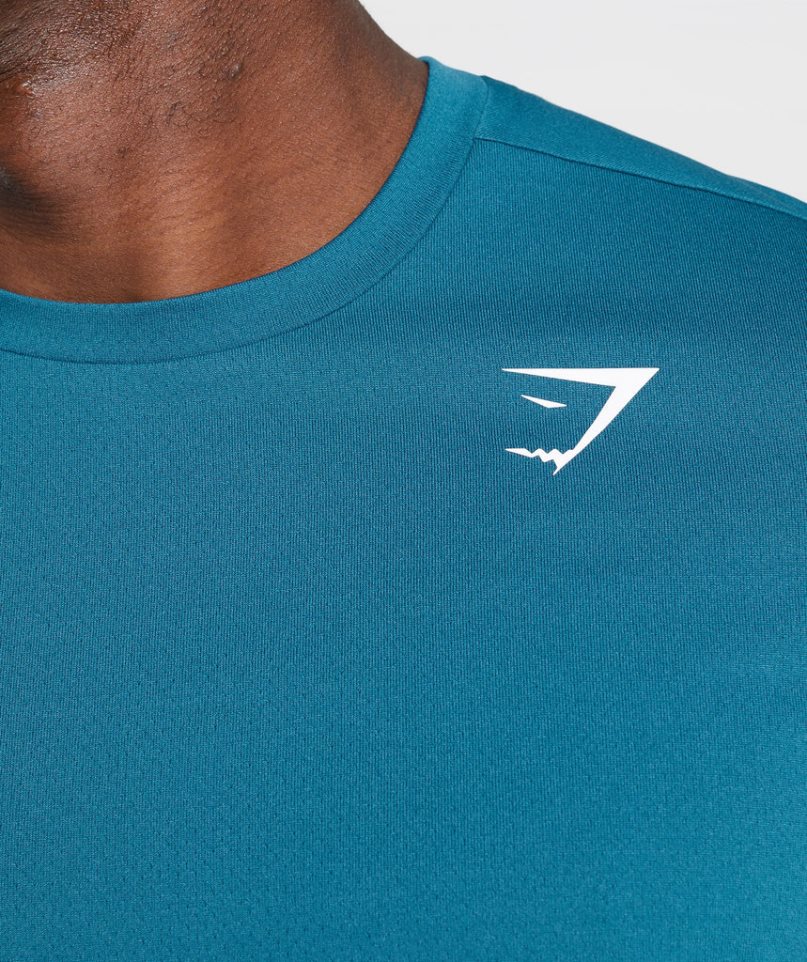 Gymshark Arrival Férfi Póló Kék | HU-Q-516