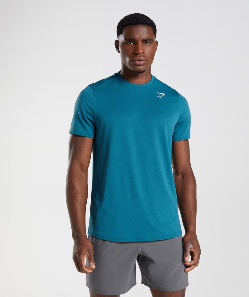 Gymshark Arrival Férfi Póló Kék | HU-Q-516