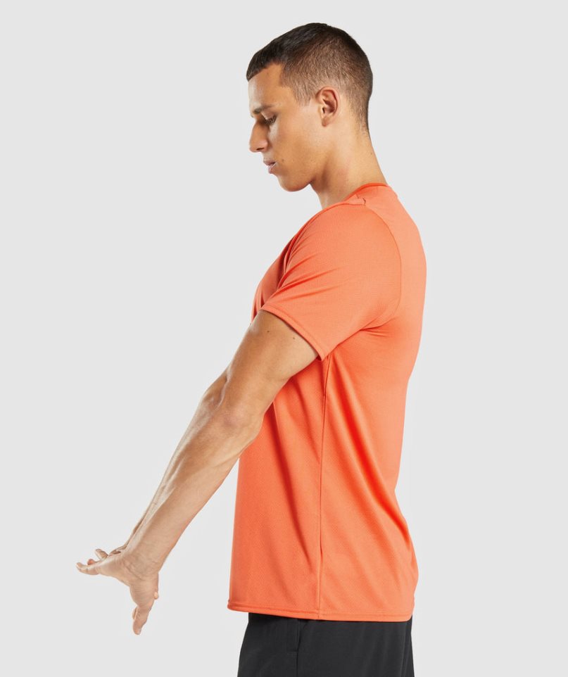 Gymshark Arrival Férfi Póló Narancssárga | HU-I-641