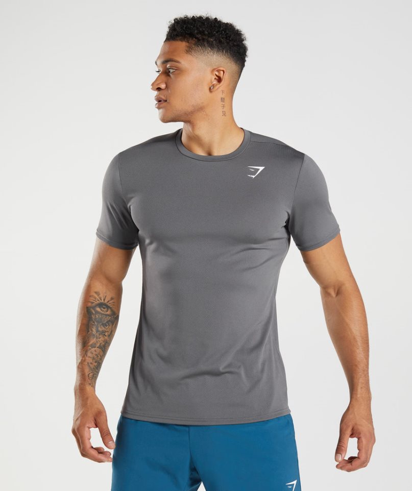 Gymshark Arrival Férfi Póló Szürke | HU-W-173