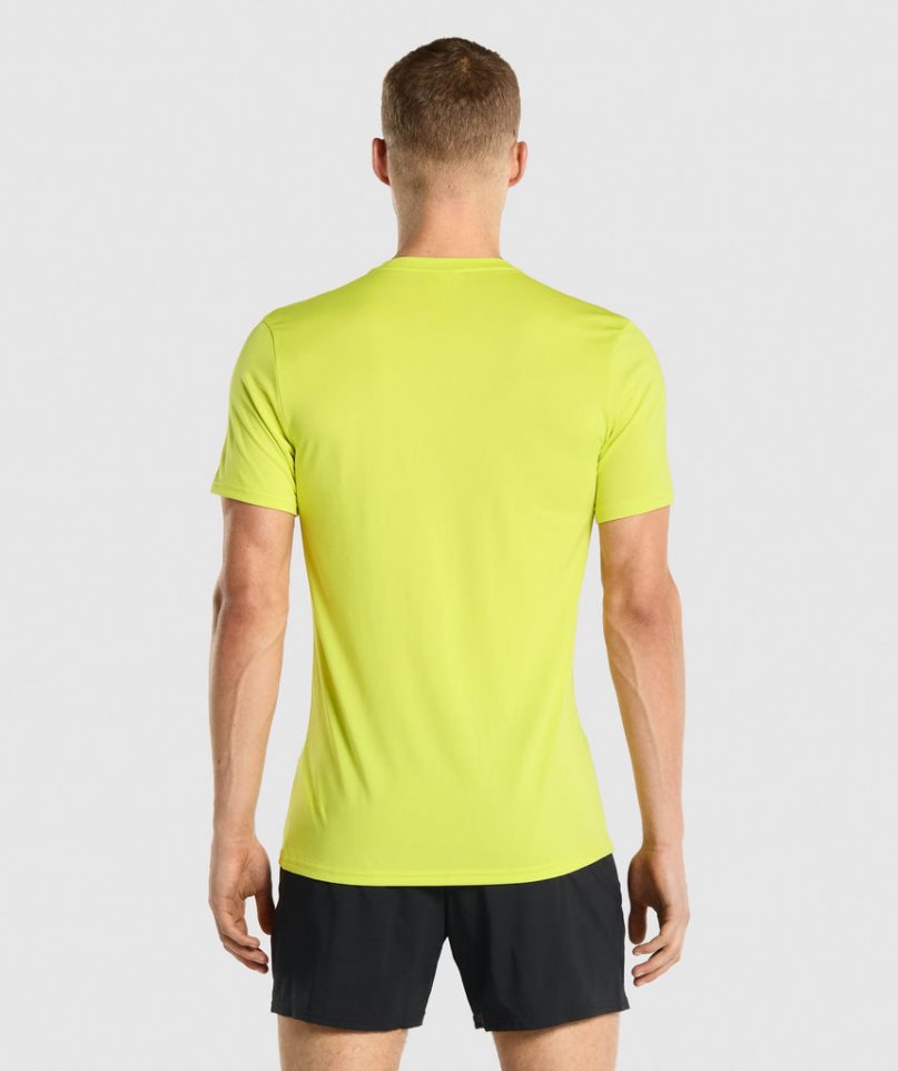 Gymshark Arrival Férfi Póló Sárga | HU-E-941
