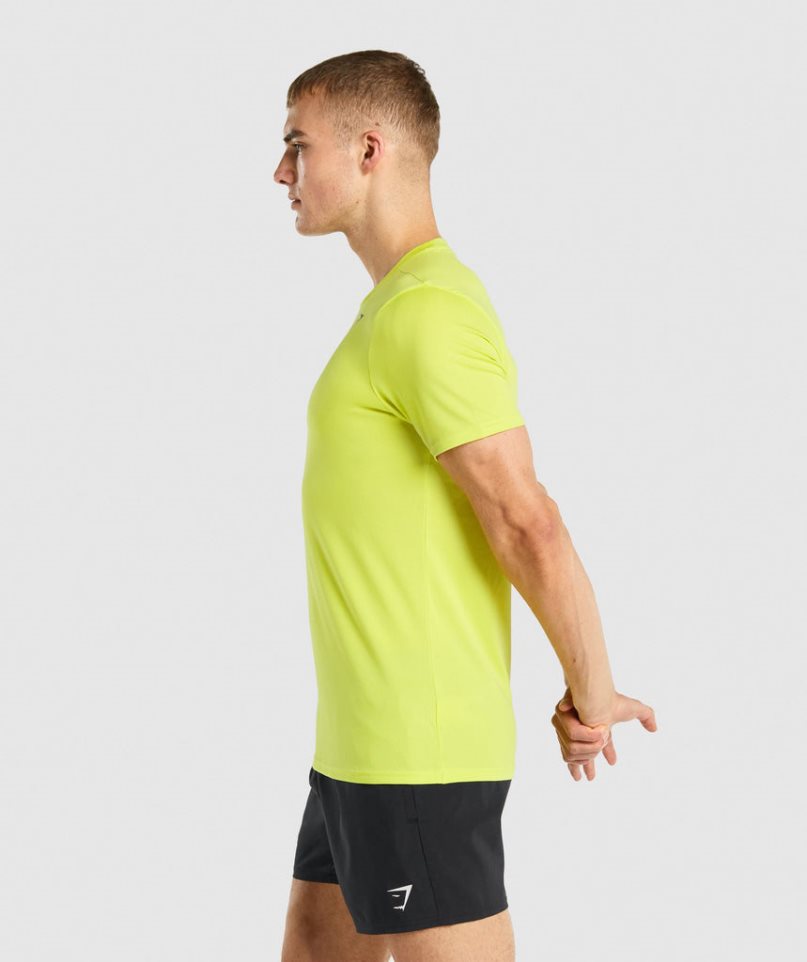 Gymshark Arrival Férfi Póló Sárga | HU-E-941