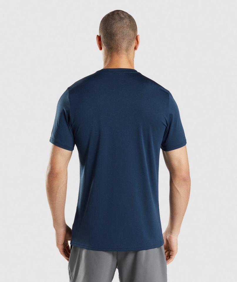 Gymshark Arrival Férfi Póló Sötétkék | HU-M-158