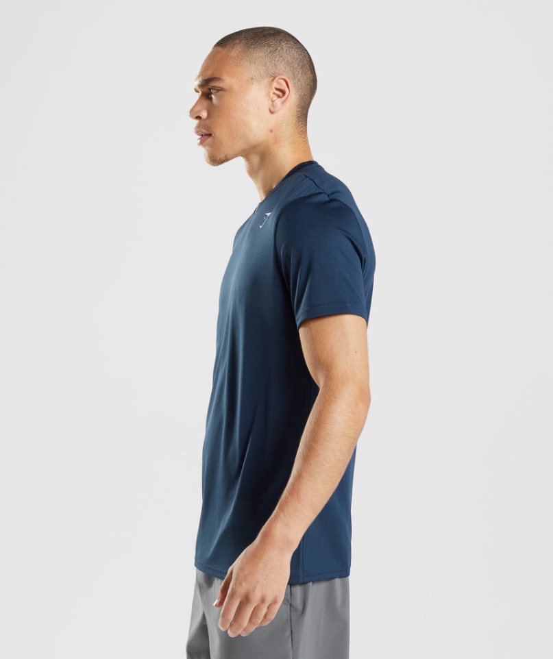 Gymshark Arrival Férfi Póló Sötétkék | HU-M-158