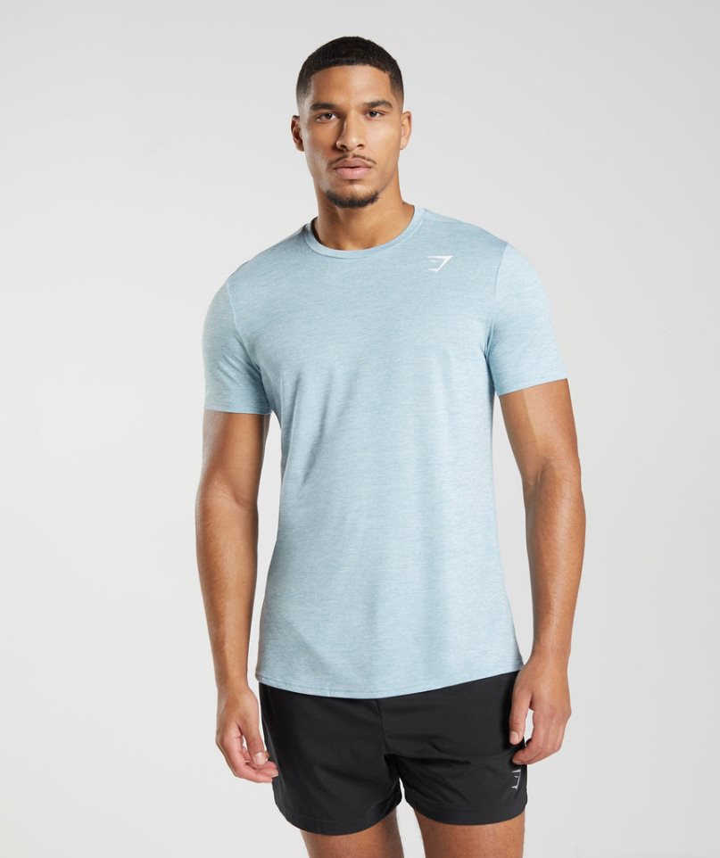 Gymshark Arrival Férfi Póló Világos Kék | HU-Y-621