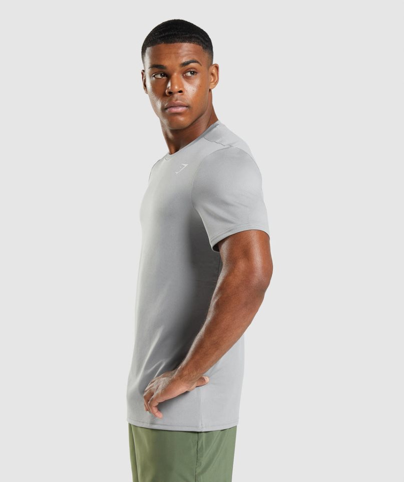 Gymshark Arrival Férfi Póló Világos Szürke | HU-L-851