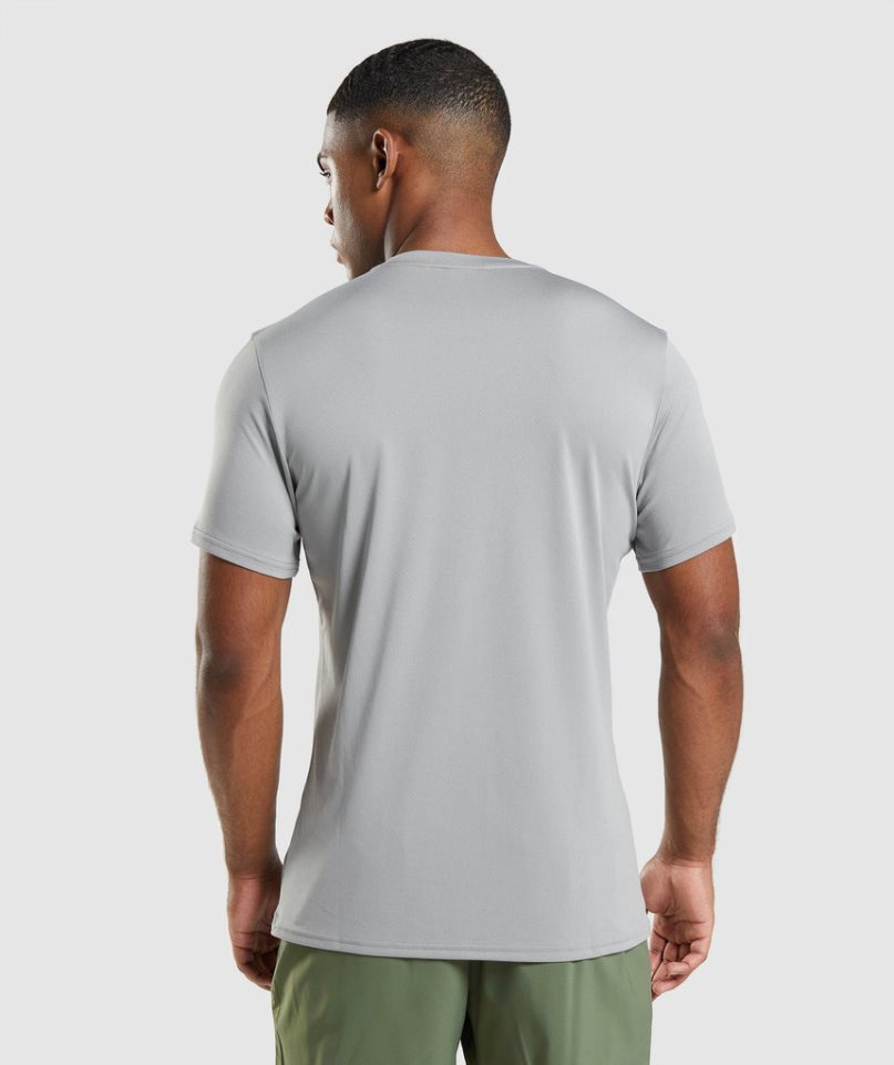 Gymshark Arrival Férfi Póló Világos Szürke | HU-L-851