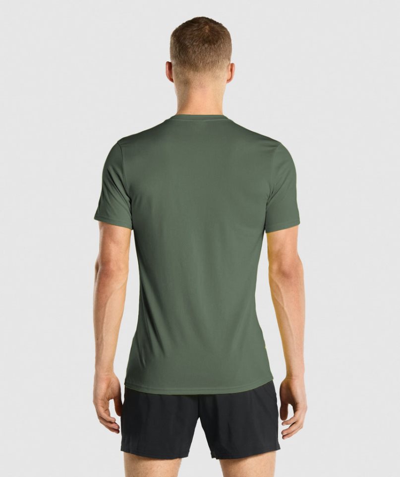 Gymshark Arrival Férfi Póló Zöld | HU-O-583