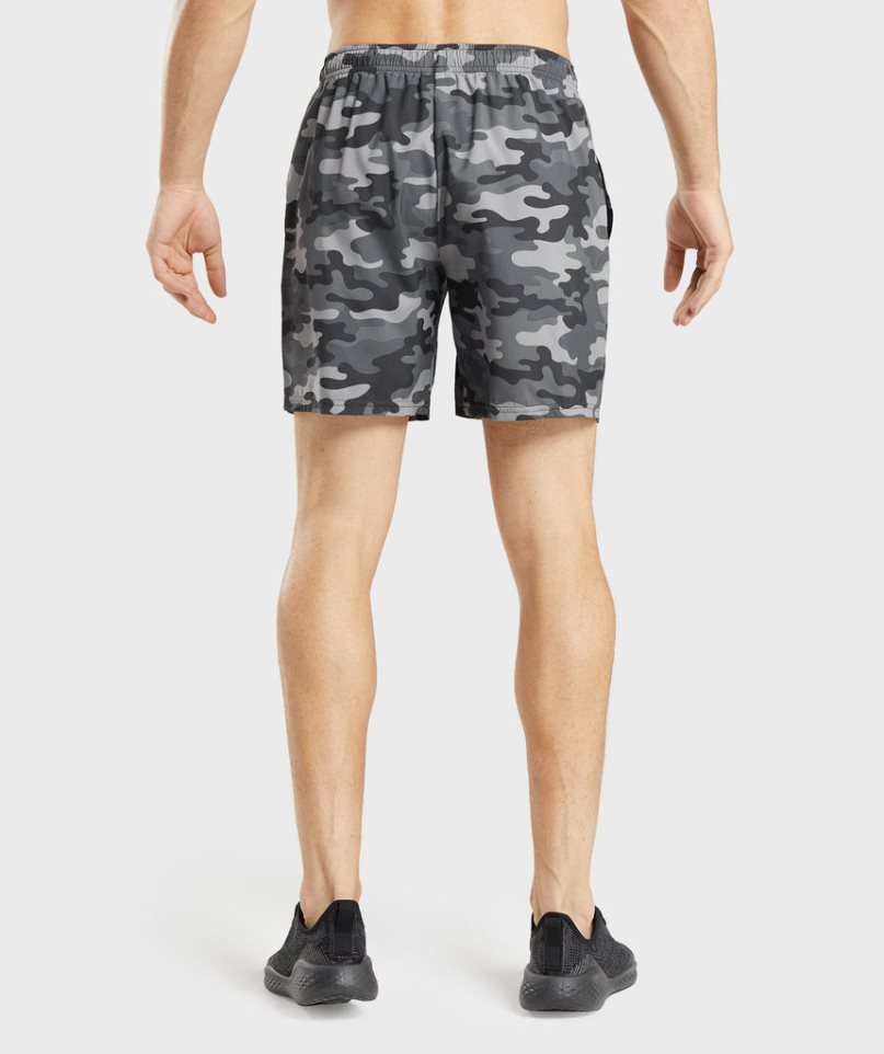 Gymshark Arrival Férfi Rövidnadrág Camo | HU-L-072