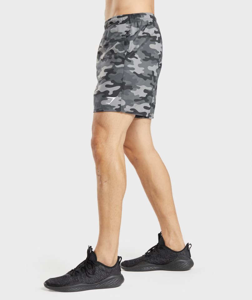 Gymshark Arrival Férfi Rövidnadrág Camo | HU-L-072