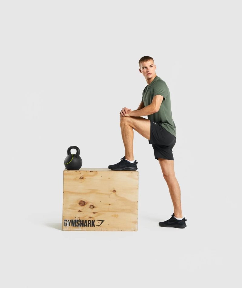 Gymshark Arrival Férfi Rövidnadrág Fekete | HU-D-541