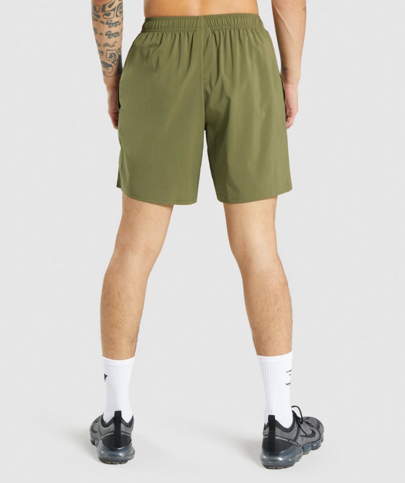 Gymshark Arrival Férfi Rövidnadrág Olivazöld | HU-I-698