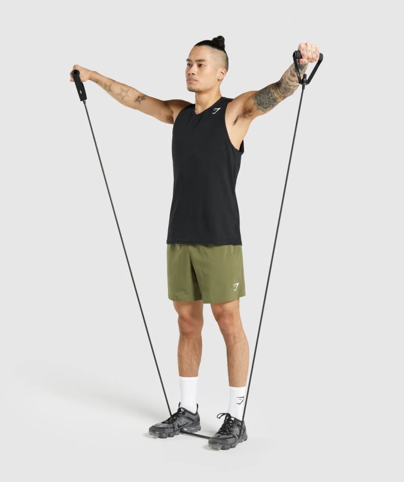 Gymshark Arrival Férfi Rövidnadrág Olivazöld | HU-I-698