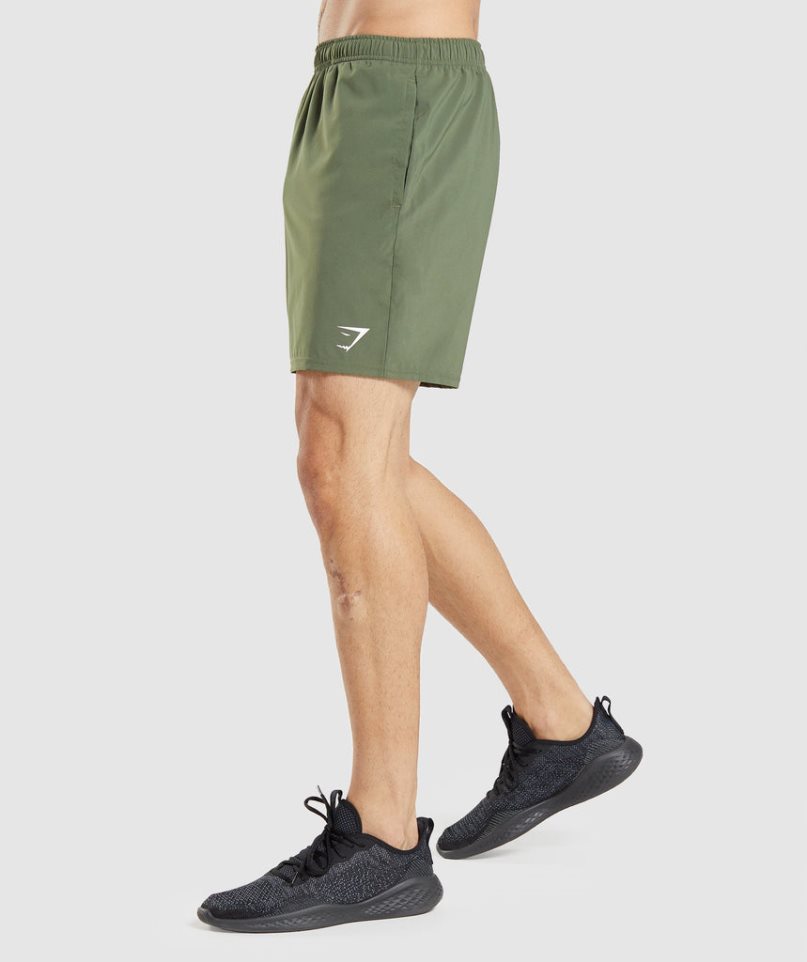Gymshark Arrival Férfi Rövidnadrág Olivazöld | HU-Q-527